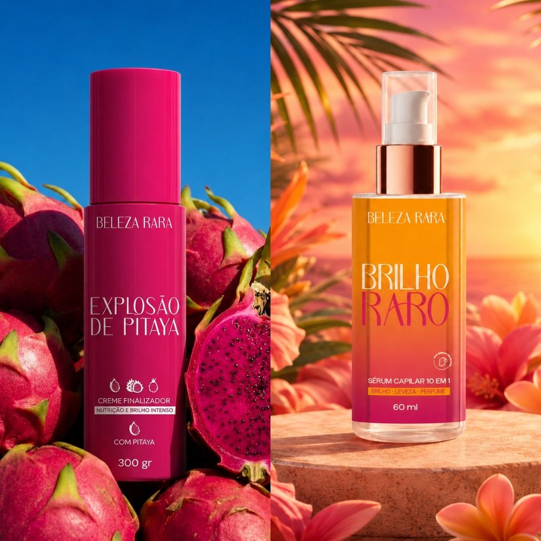 Kit Brilho Tropical - Explosão de Pitaya + Brilho Raro