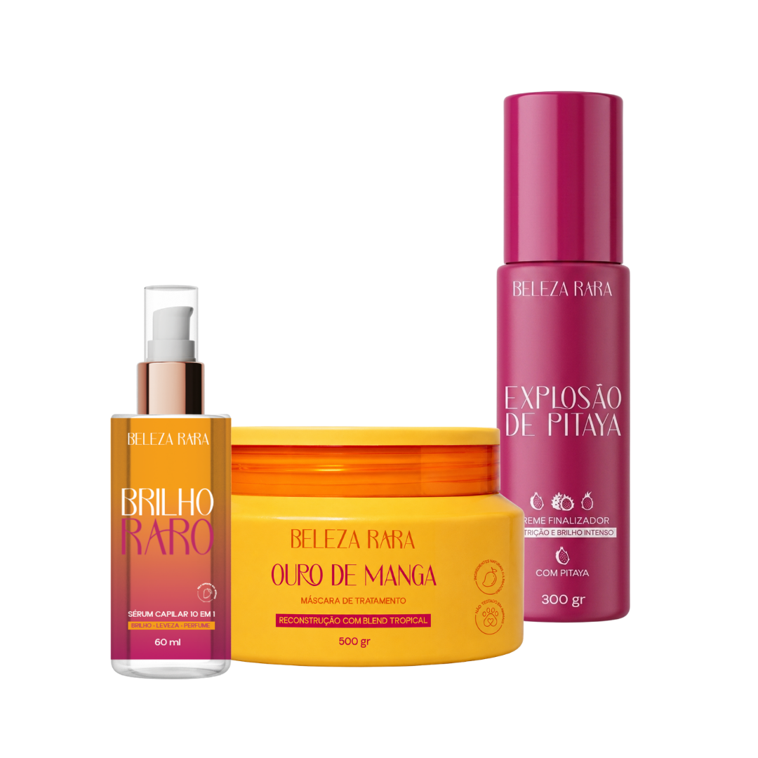 KIT BRASILIDADE - MÁSCARA + CREME + ÓLEO - 3X DE R$ 53,00