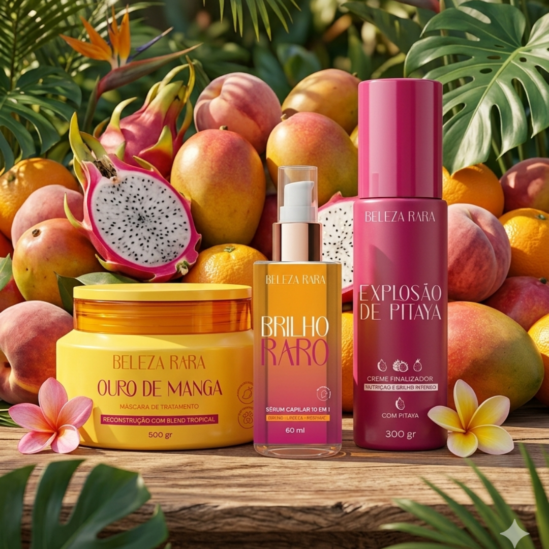 KIT BRASILIDADE - MÁSCARA + CREME + ÓLEO - 3X DE R$ 53,00